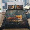 Red Fox In Forest Bedding Set Duvet Cover Pillow Cases