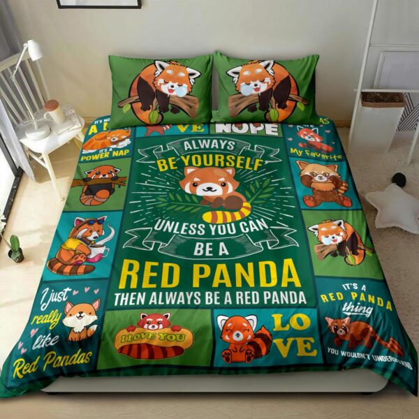 Red Panda Always Be Yourself Bedding Set Bed Sheets Spread Duvet Cover Bedding Set