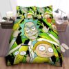Rick And Morty Middle Fingers Bed Sheets Spread Duvet Cover Bedding Set