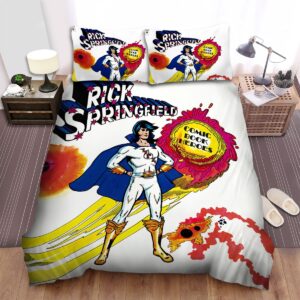 Rick Springfield Comic Book Heroes Bed Sheets Spread Duvet Cover Bedding Set