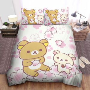 Rilakkuma Sakura Pattern Bed Sheets Spread Duvet Cover Bedding Set