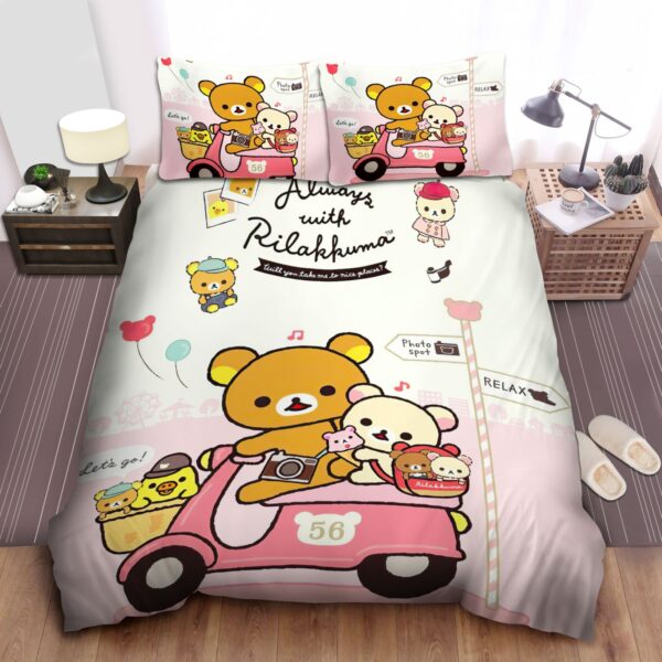 Rilakkuma Travelling With Friends Bed Sheets Spread Duvet Cover Bedding Set