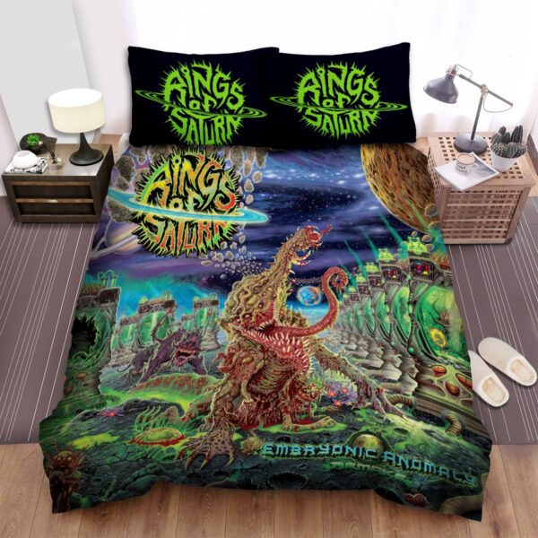 Rings Of Saturn Band Embryonic Anomaly Remake Album Cover Bed Sheets Spread Duvet Cover Bedding Set