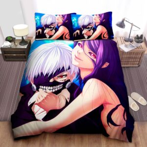 Rize Kamishiro Hugging Ken Bed Sheets Spread Duvet Cover Bedding Set