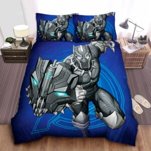 Robotic Black Panther Bed Sheets Spread Duvet Cover Bedding Set