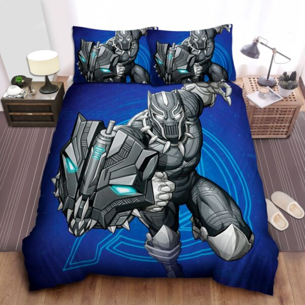 Robotic Black Panther Bed Sheets Spread Duvet Cover Bedding Set