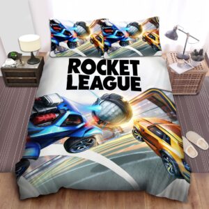 Rocket League Competing For The Ball Bed Sheets Spread Duvet Cover Bedding Set