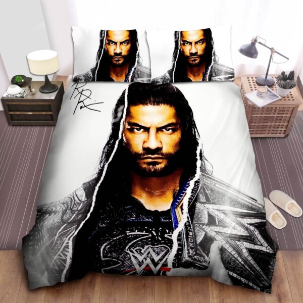 Roman Reigns Clash Of Champion Bed Sheet Spread Duvet Cover Bedding Set