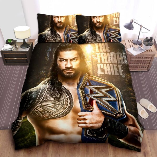 Roman Reigns The Tribal Chief Bed Sheet Spread Duvet Cover Bedding Set