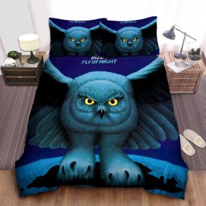 Rush Fly By Night Album Poster Bed Sheet Spread Duvet Cover Bedding Set