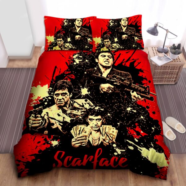 Scarface Tony Montana In Alternative Movie Poster Duvet Cover Bedding Set