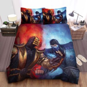 Scorpion And Sub Zero Bed Sheets Spread Duvet Cover Bedding Set