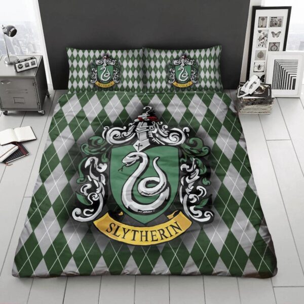 Slytherin House Bedding Set Duvet Cover Pillow Cases