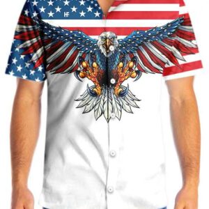 American Eagle Stay Strong Shirt For Men Hawaiian Shirt 4