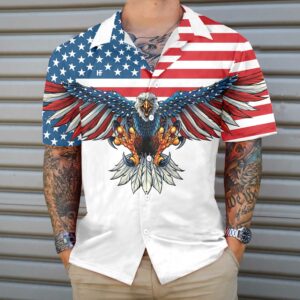 American Eagle Stay Strong Shirt For Men Hawaiian Shirt 7