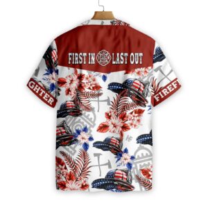 American Flag Firefighter Helmet Seamless Firefighter Hawaiian Shirt Texas Bluebonnet Firefighter Shirt For Men 2