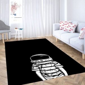 Astronot Black Living Room Modern Carpet Rug