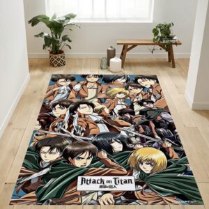 Attack On Titan Characters Rug