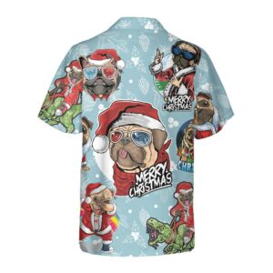 Awesome Xmas Pug Party Christmas Pug Hawaiian Shirt Funny Christmas Gift For Pug Lover 2