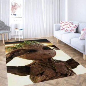 Baby Groot Wallpaper Carpet Rug