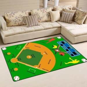 Baseball Area Rug