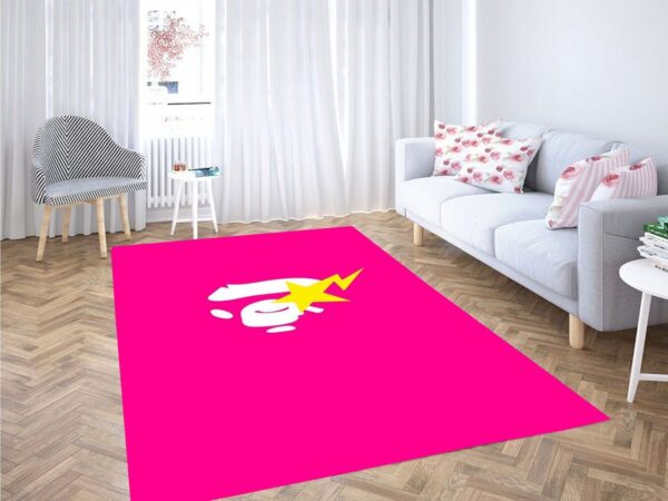 Bathing Pink Ape Wallpaper Living Room Modern Carpet Rug