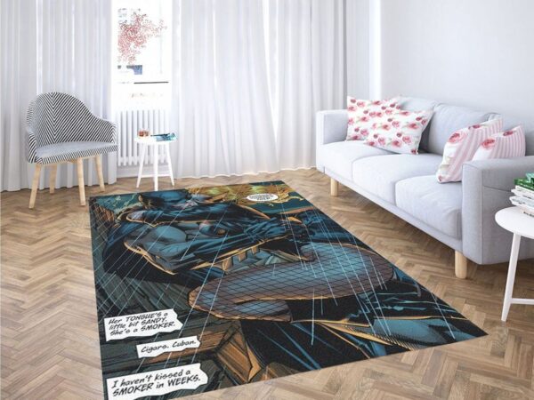 Batman And Black Canary Kiss Living Room Modern Carpet Rug
