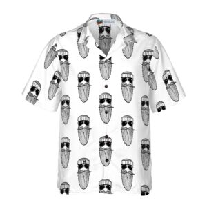 Beard Seamless Pattern Hawaiian Shirt 3
