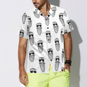 Beard Seamless Pattern Hawaiian Shirt 4