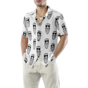 Beard Seamless Pattern Hawaiian Shirt 5