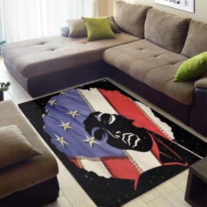 Beautiful African Fancy Natural Hair Melanin Afro Girl Design Floor Style Rug