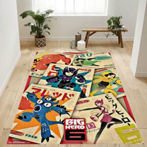 Big Hero 6 Grid Rug