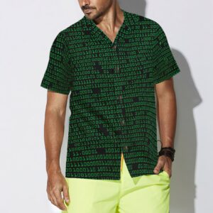 Binary Code Skull Hawaiian Shirt 4