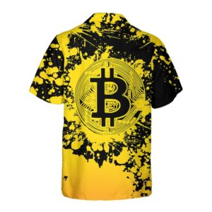 Bitcoin Cryptocurrency Hawaiian Shirt Yellow And Black Bitcoin Shirt For Men Women 2