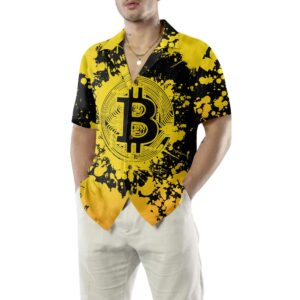 Bitcoin Cryptocurrency Hawaiian Shirt Yellow And Black Bitcoin Shirt For Men Women 4