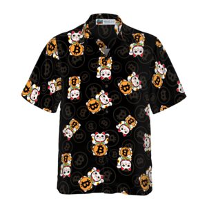 Bitcoin Lucky Cat Hawaiian Shirt 3