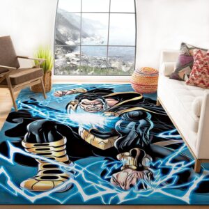 Black Adam Lightning Rug