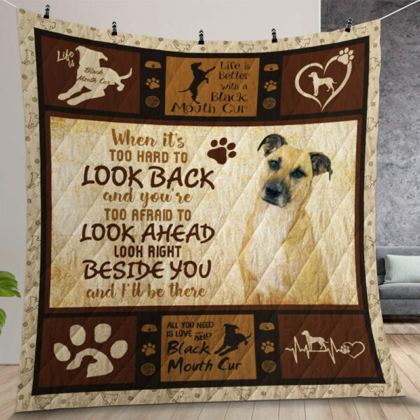 Black Mouth Cur Theme Life Is Better With You Quilt Gift For Christmas Birthday Thanksgiving