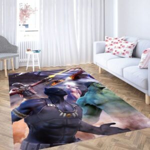 Black Panther Marvel Heroes Living Room Modern Carpet Rug