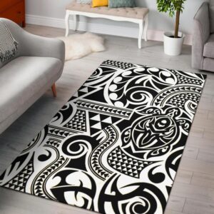 Black White Pattern Area Rug