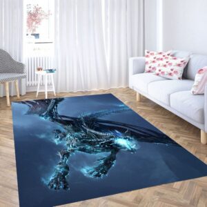Blue Ice Dragon Carpet Rug