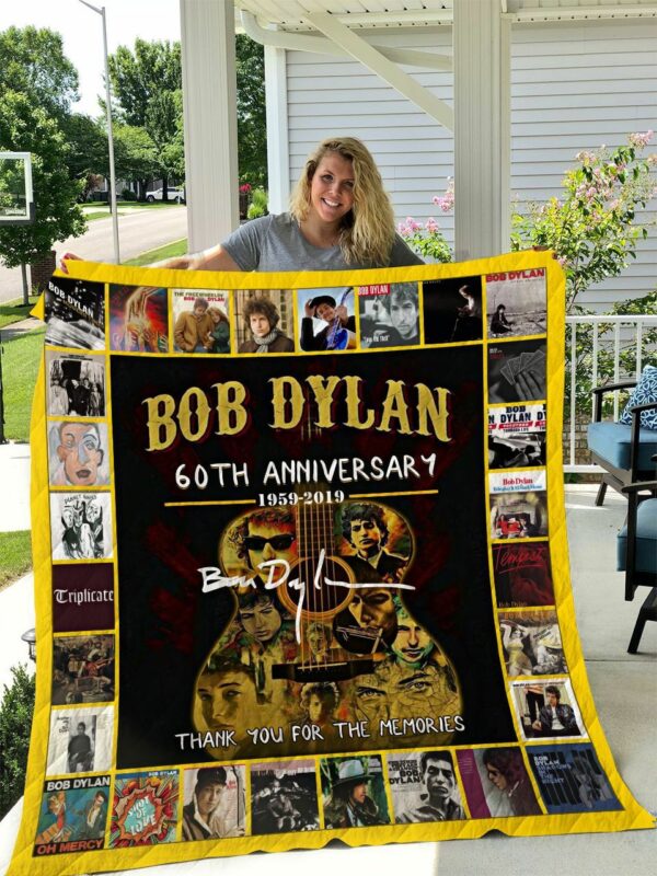 Bob Dylan 60th Anniversary Quilt Gift For Fans Christmas Black Friday Black Friday