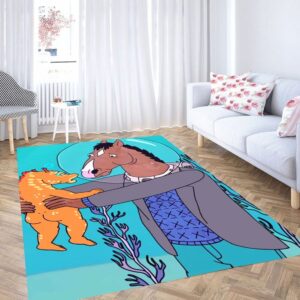 Bojack Horseman In The Sea Living Room Modern Carpet Rug