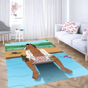 Bojack Horseman Pool Living Room Modern Carpet Rug