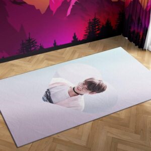 Bts Jungkook Heart Carpet Mock Area Rug