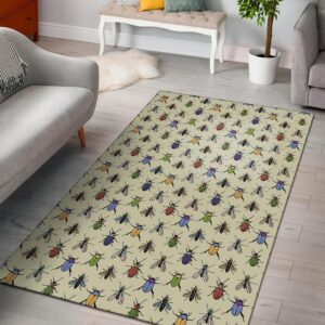 Bug Pattern Print Area Limited Edition Rug