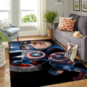 Captain America Living Room Area Rug