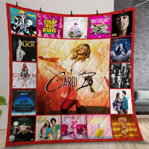 Cardi B Album Covers Quilt Gift For Christmas Birthday Thanksgiving
