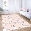 Cat Cute Pose Living Room Modern Carpet Rug