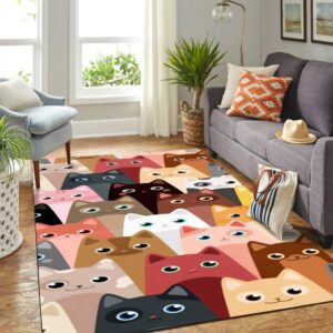 Cat Funny Carpet Rug Floor Area Rug Home Decor Bedroom Living Room Decor FC5023